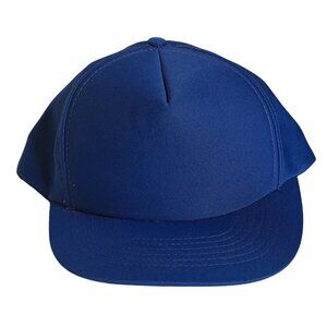 VTG Namark Blank Blue Snapback Trucker Hat Flat Bill One Size Cap Men Casualwear